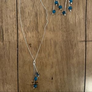 Handmade silver beaded jewelry set - unique